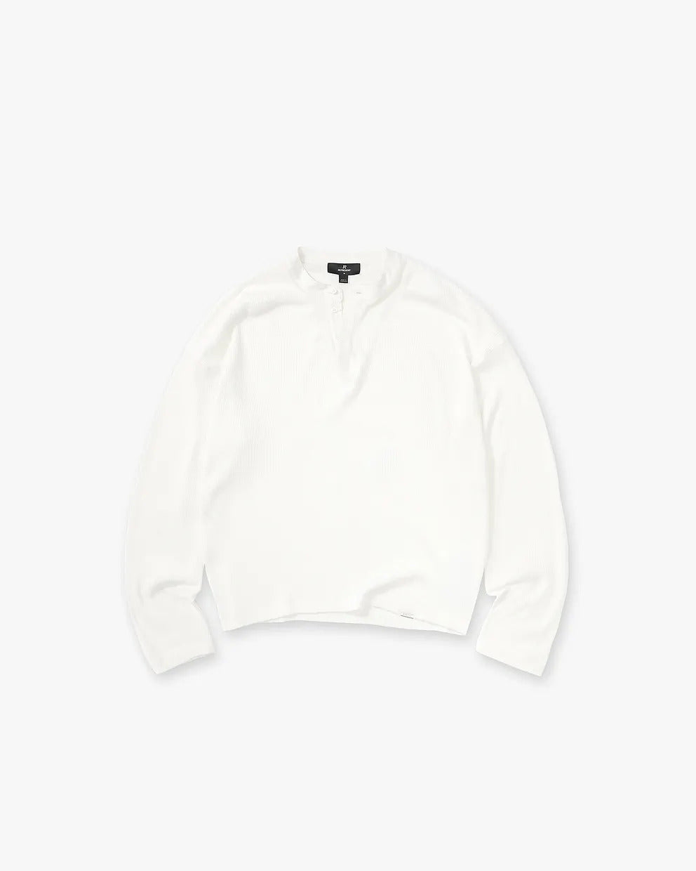 Initial Henley Waffle Long Sleeve T-Shirt