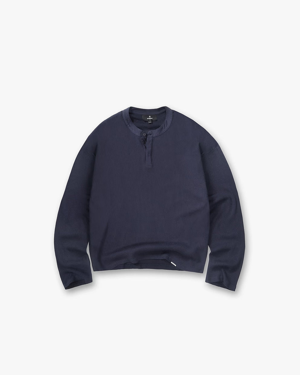 Initial Henley Waffle Long Sleeve T-Shirt